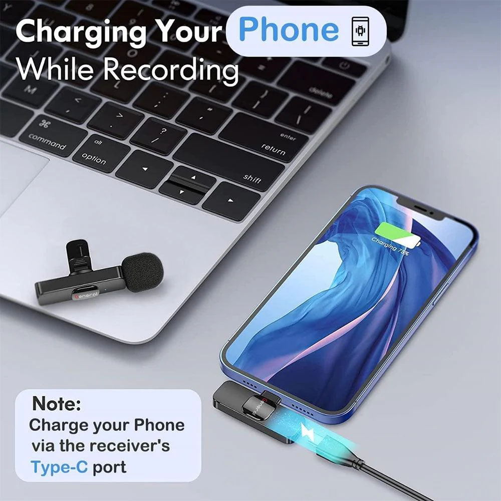 نظام ميكروفون جنرال لاسلكي لايتنينج 2.4 جيجاهرتز G30 5 نظام ميكروفون جنرال لاسلكي لايتنينج 2.4 جيجاهرتز G30 - الصورة 5