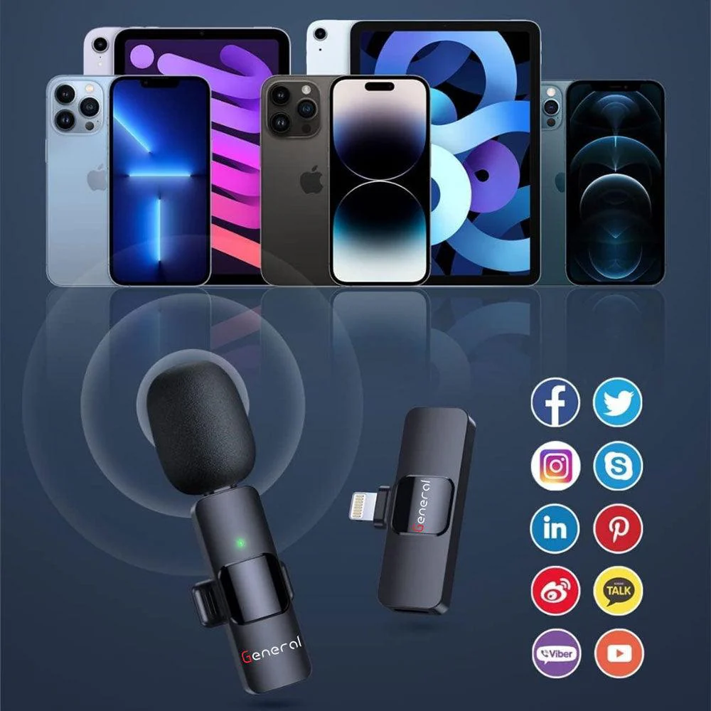 نظام ميكروفون جنرال لاسلكي لايتنينج 2.4 جيجاهرتز G30 3 نظام ميكروفون جنرال لاسلكي لايتنينج 2.4 جيجاهرتز G30 - الصورة 3