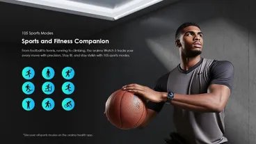 ساعة سمارت اورايمو Watch 5، مقاس 2.01 بوصة، اسود لايت كروم - OSW-805 4 ساعة سمارت اورايمو Watch 5، مقاس 2.01 بوصة، اسود لايت كروم - OSW-805 - الصورة 4