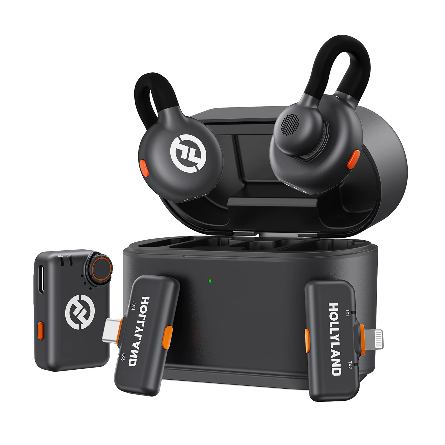 ميكروفون Hollyland Lark M2S Ultimate Combo وايرلس – أرخص سعر في مصر | مدى 300 متر + بطارية 30 ساعة 1 Hollyland Lark M2S