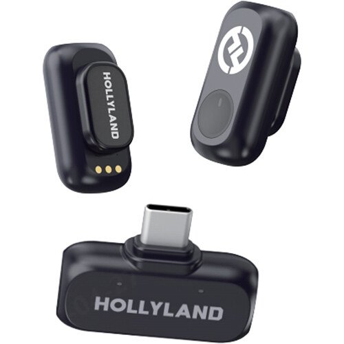 ⁦Hollyland LARK A1 مايك لاسلكي لافالير مزدوج (نسخة USB-C) — 48kHz/24-bit، إلغاء ضوضاء ثلاثي، مدى 200م، بطارية حتى 54 ساعة — أرخص سعر في مصر⁩ - الصورة ⁦2⁩