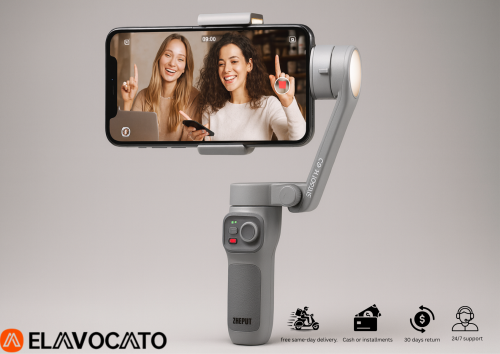 Zhiyun Smooth Q3 smartphone gimbal with LED – Best price in Egypt | El Avocato Mobile