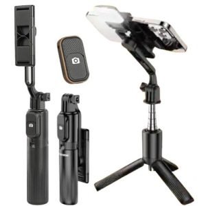 Plokama LIVE-K5 LED selfie stick with tripod and Bluetooth remote control