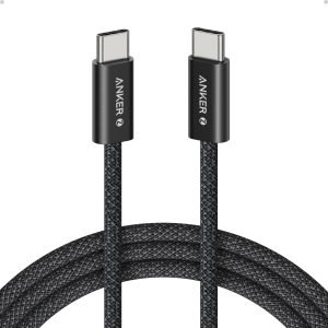 Anker Zolo 240W USB-C to USB-C Braided Fast Charging Cable 1.5m Black – El Avocato Mobile Egypt