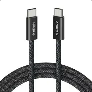 Anker Zolo 240W USB-C to USB-C Braided Fast Charging Cable 1.5m Black – El Avocato Mobile Egypt