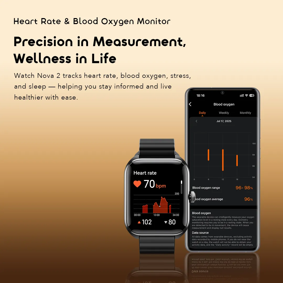 Oraimo Watch Nova 2 OSW-814 2.01" AMOLED Smartwatch – Best Price in Egypt 3 Oraimo Watch Nova 2 OSW-814 2.01" AMOLED Smartwatch – Best Price in Egypt - Image 3