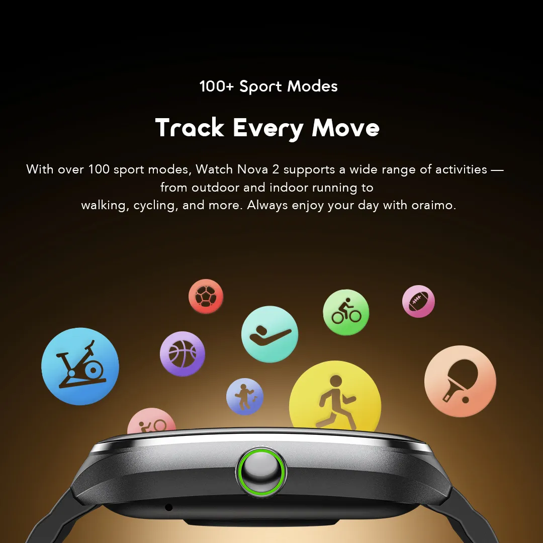 Oraimo Watch Nova 2 OSW-814 2.01" AMOLED Smartwatch – Best Price in Egypt 6 Oraimo Watch Nova 2 OSW-814 2.01" AMOLED Smartwatch – Best Price in Egypt - Image 6