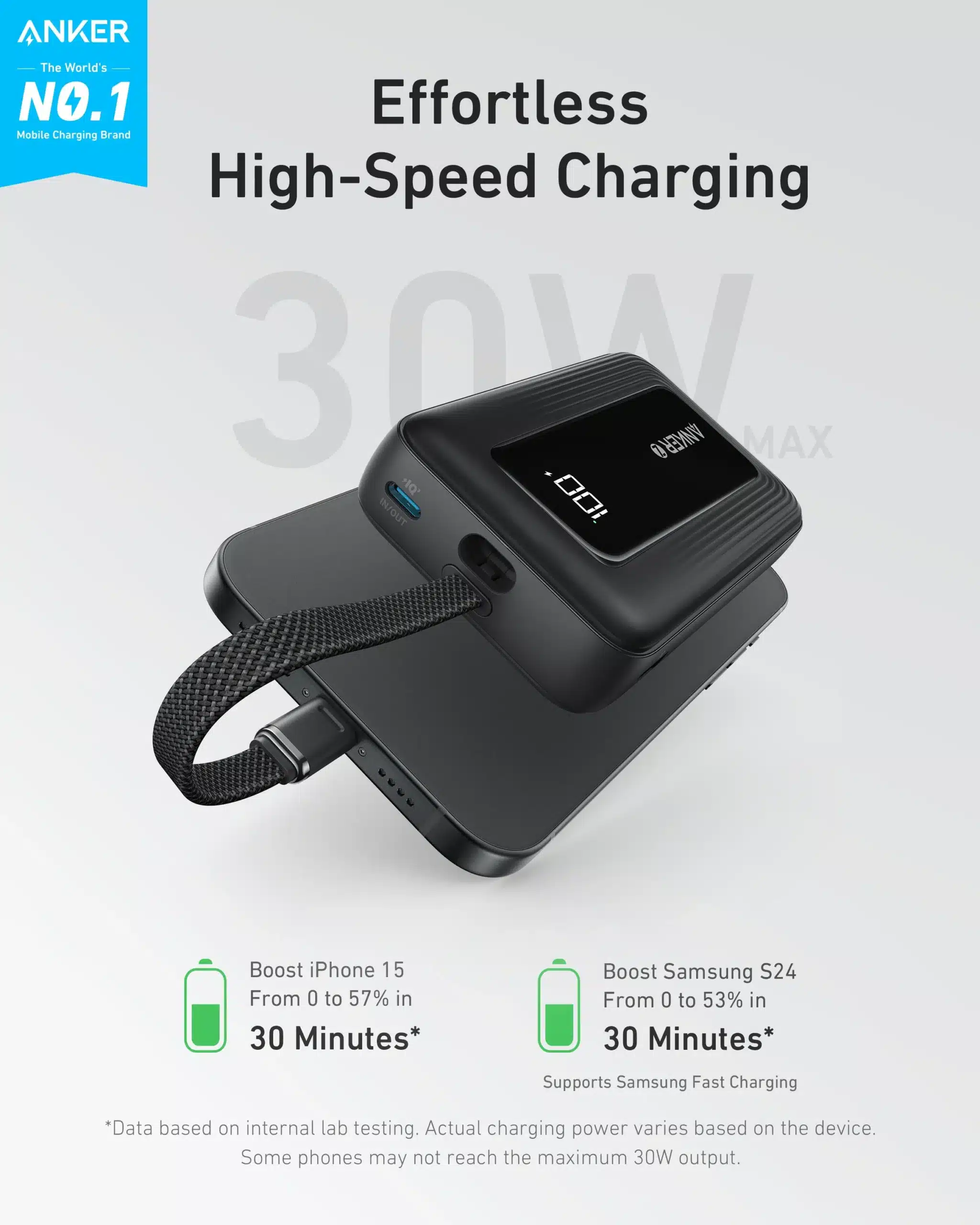 Anker Zolo Power Bank 10000mAh 30W Built-In USB-C Cable – Best Price in Egypt 5 Anker Zolo Power Bank 10000mAh 30W Built-In USB-C Cable – Best Price in Egypt - Image 5