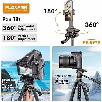 PK-9970 360° Camera Tripod 180cm with Remote – Best Price in Egypt 3 PK-9970 360° Camera Tripod 180cm with Remote – Best Price in Egypt - Image 3