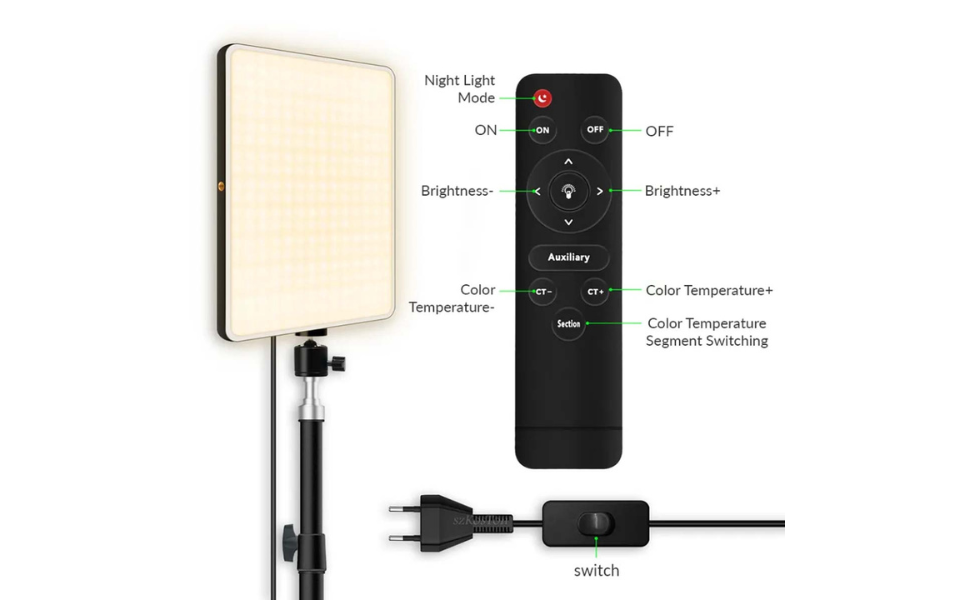 PLOKAMA LIVE-P19 LED Fill Light Panel with Remote & Adjustable Color – Best Price in Egypt 10 PLOKAMA LIVE-P19 LED Fill Light Panel with Remote & Adjustable Color – Best Price in Egypt - Image 10