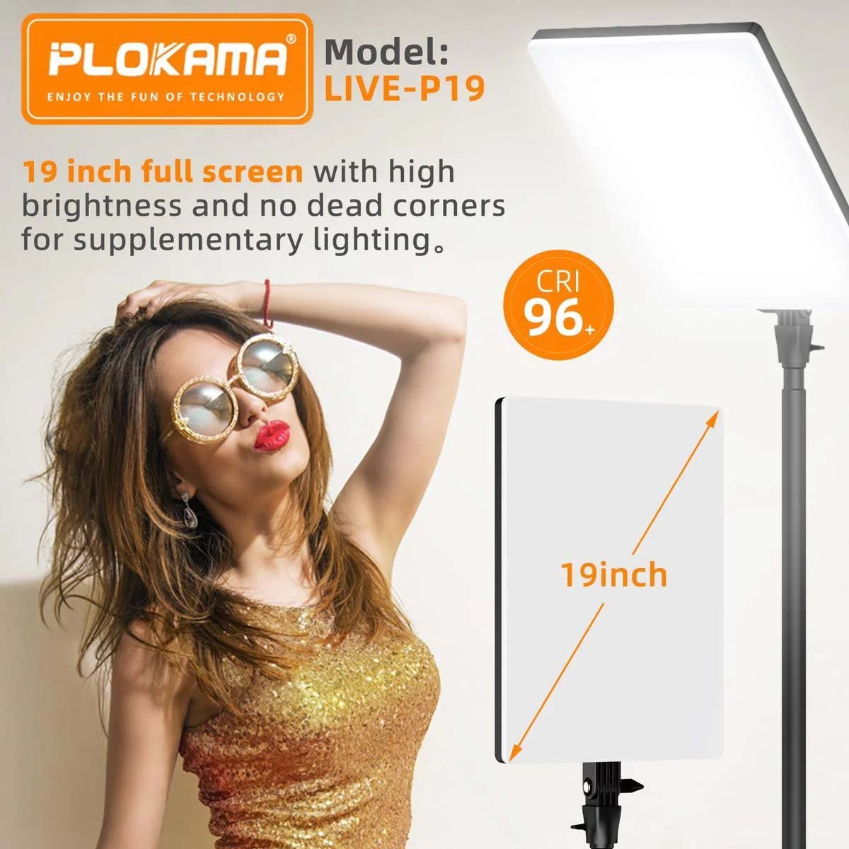 PLOKAMA LIVE-P19 LED Fill Light Panel with Remote & Adjustable Color – Best Price in Egypt 7 PLOKAMA LIVE-P19 LED Fill Light Panel with Remote & Adjustable Color – Best Price in Egypt - Image 7