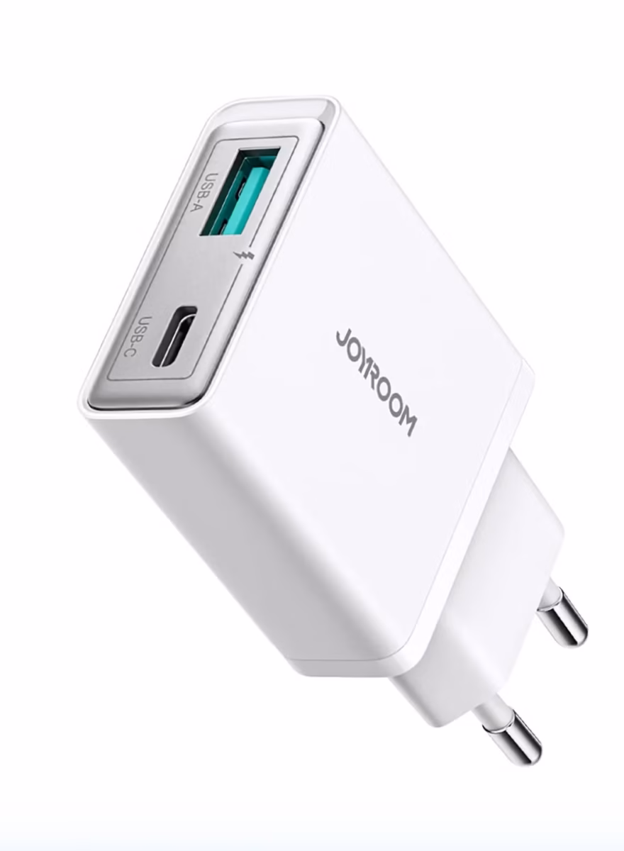 مراجعة Oraimo SpaceBuds Z OTW-625: المواصفات، المميزات، والسعر 14 JOYROOM JR-TCF14EU 20W USB-C and USB-A ultra-slim charger in white