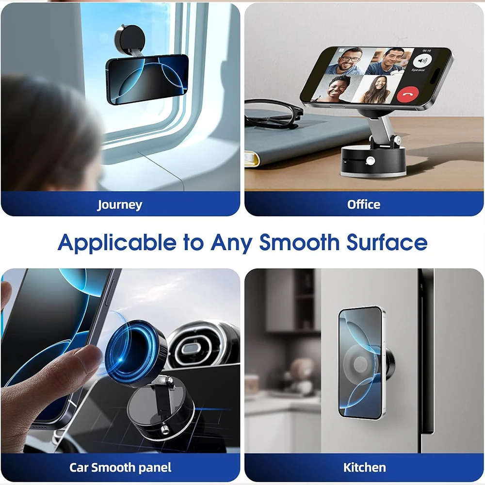 A3 Vacuum Magnetic Phone Holder 1.5KG – 360° Adjustable Car & Desk Phone Stand 3 A3 Vacuum Magnetic Phone Holder 1.5KG – 360° Adjustable Car & Desk Phone Stand - Image 3