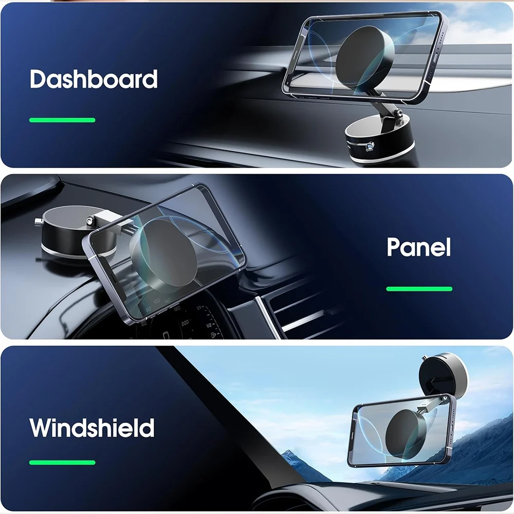 A3 Vacuum Magnetic Phone Holder 1.5KG – 360° Adjustable Car & Desk Phone Stand 2 A3 Vacuum Magnetic Phone Holder 1.5KG – 360° Adjustable Car & Desk Phone Stand - Image 2