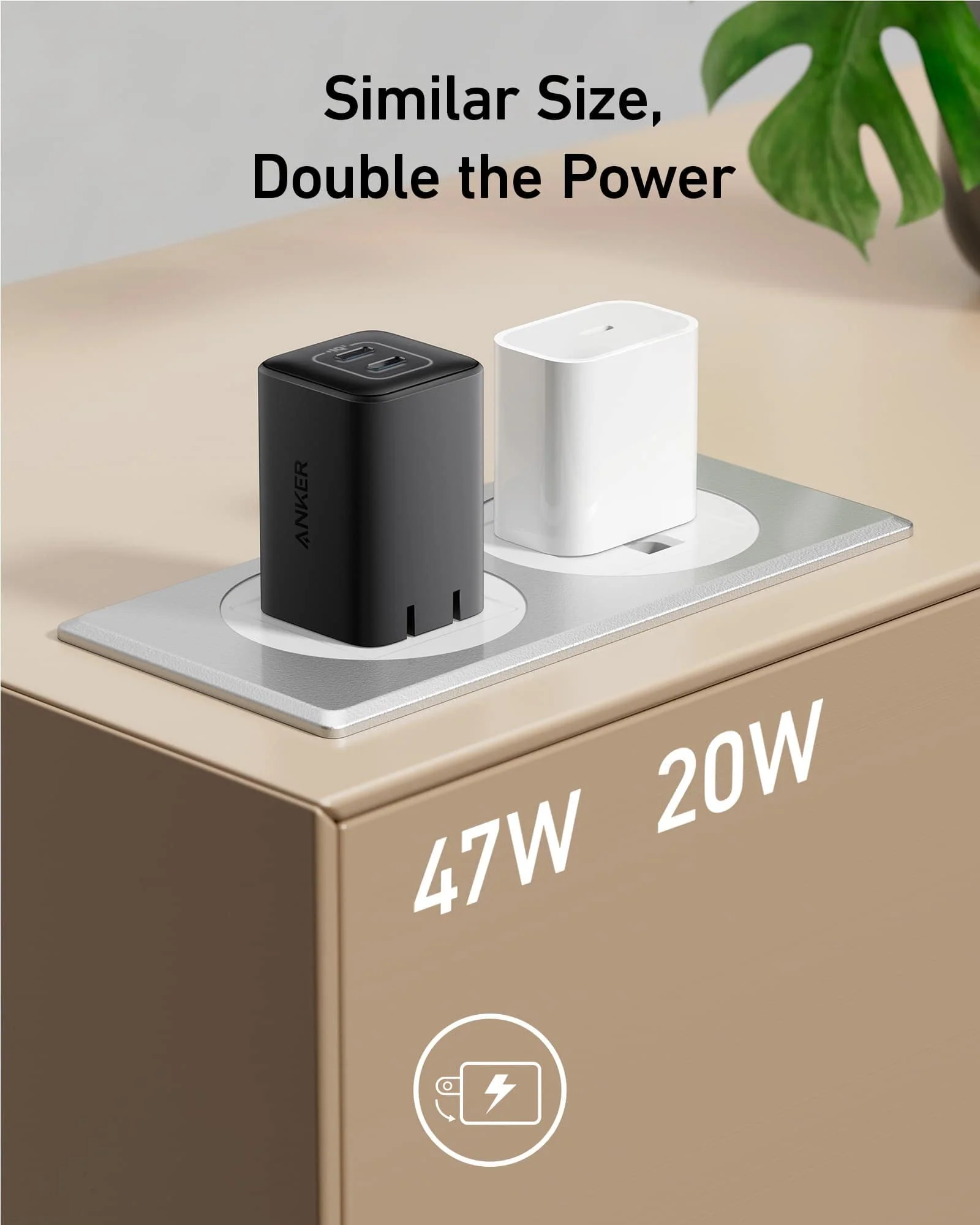 Anker 523 Charger (Nano 3, 47W) Dual USB-C Fast Wall Charger – 47W Power Delivery – 18-Month Local Warranty 3 Anker 523 Charger (Nano 3, 47W) Dual USB-C Fast Wall Charger – 47W Power Delivery – 18-Month Local Warranty - Image 3